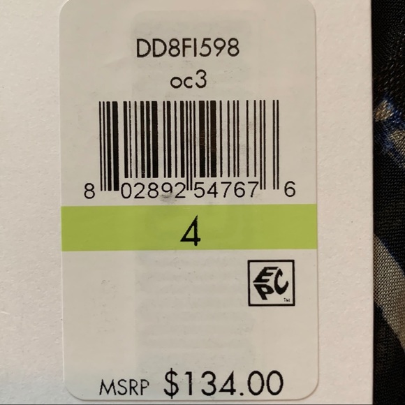 DKNY Black Shadow Flower Printed Dress - Picture 6 of 7